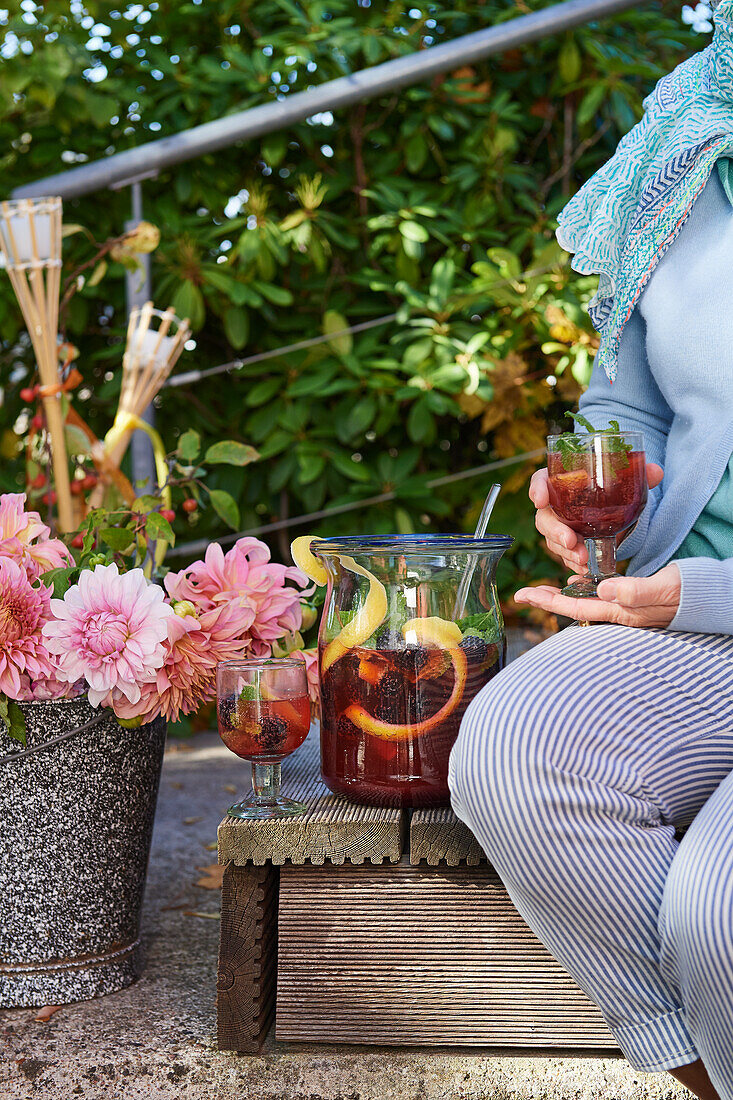 Blackberry and ginger punch