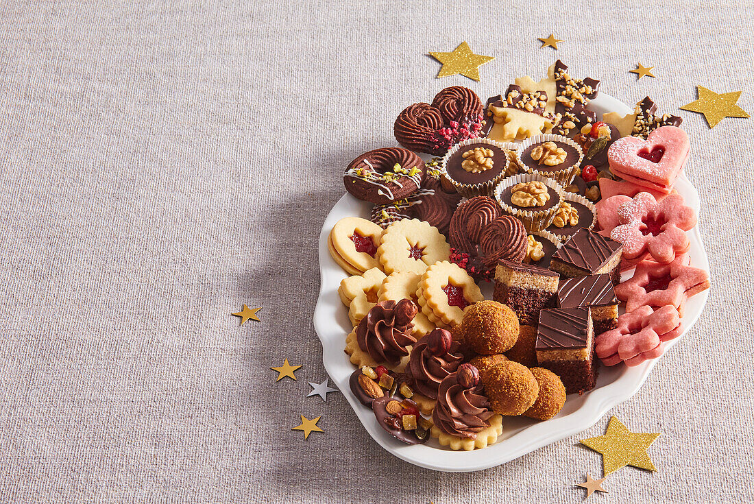 Selection of biscuits for Christmas