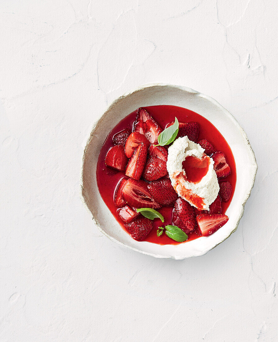 Erdbeeren mit Quarkcreme