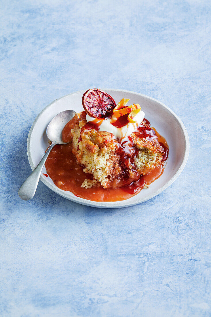 Negroni self saucing pudding