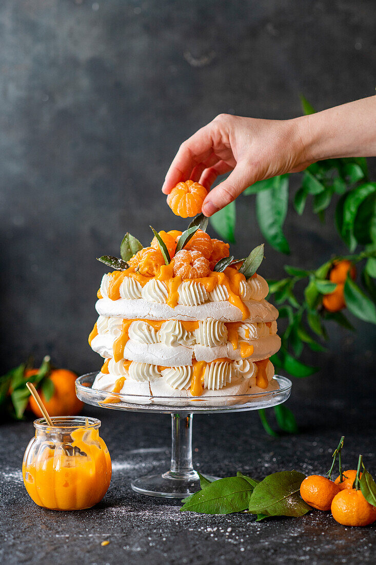 Clementinen-Baiser-Torte