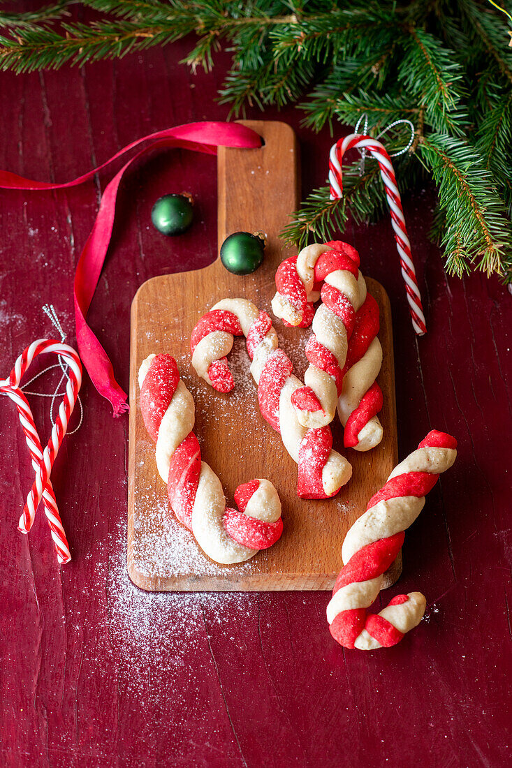 Zuckerstangen-Weihnachtsplätzchen