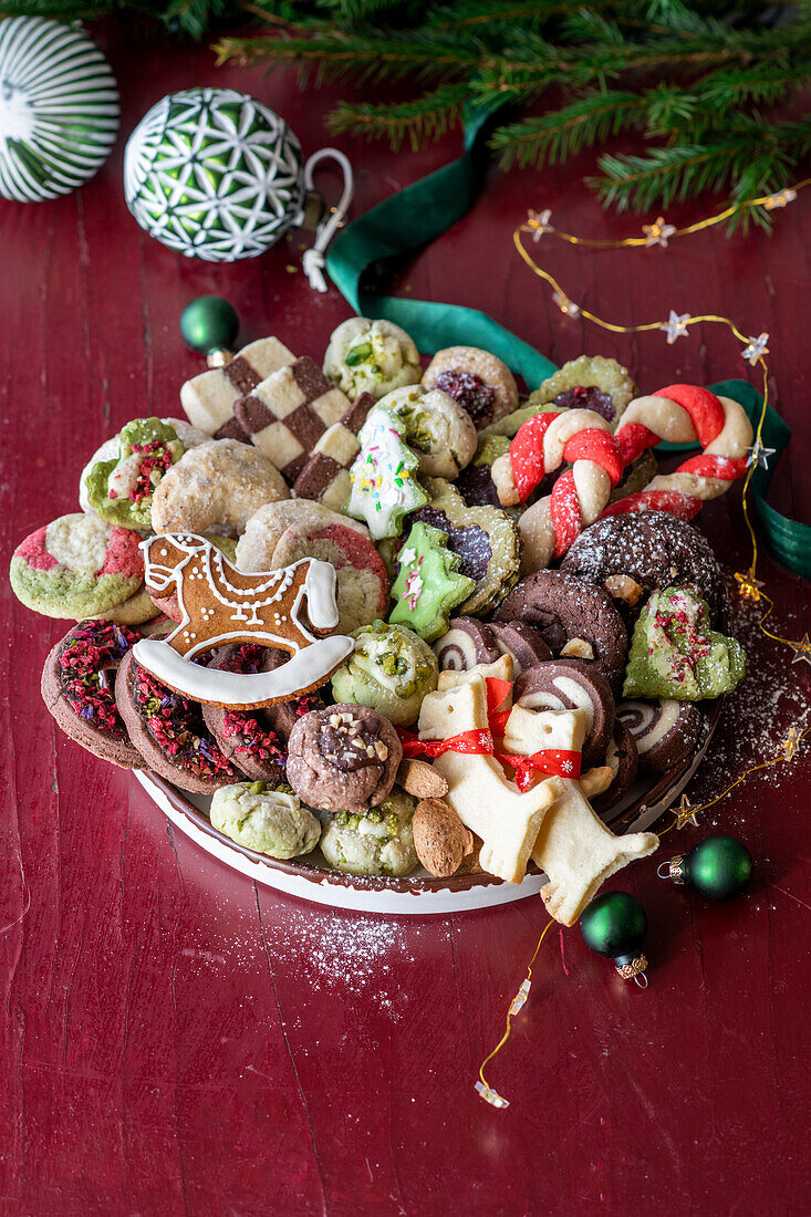 Verschiedene Weihnachtsplätzchen