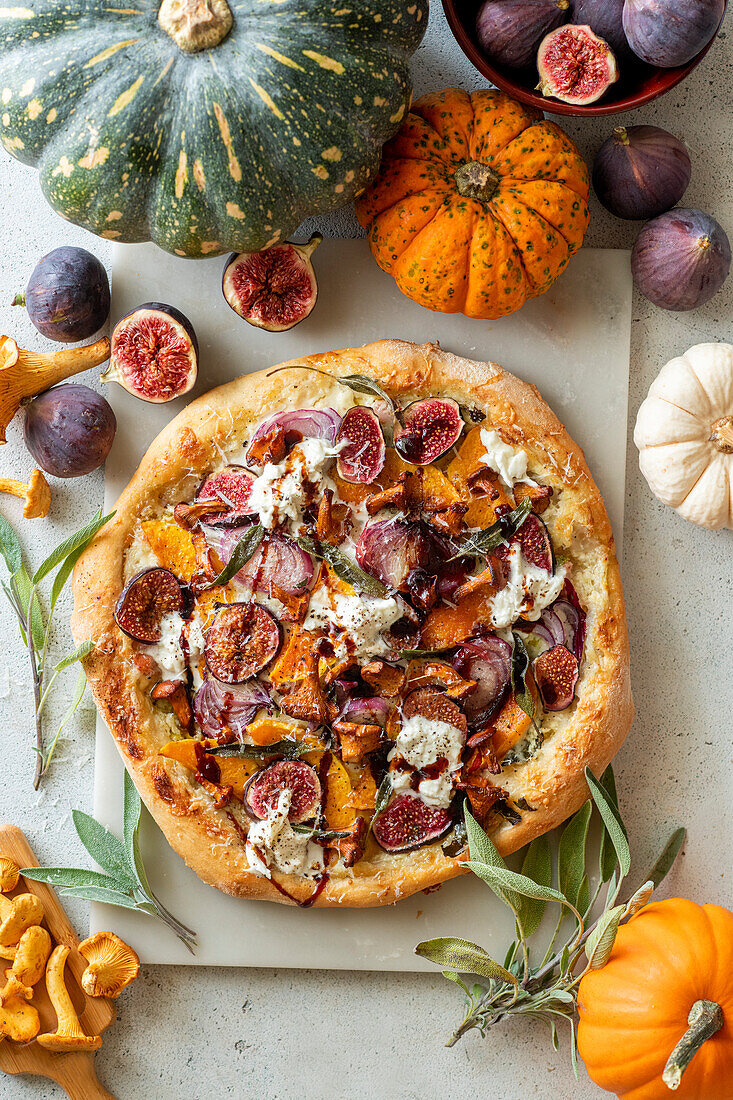 Pumpkin Fig Pizza