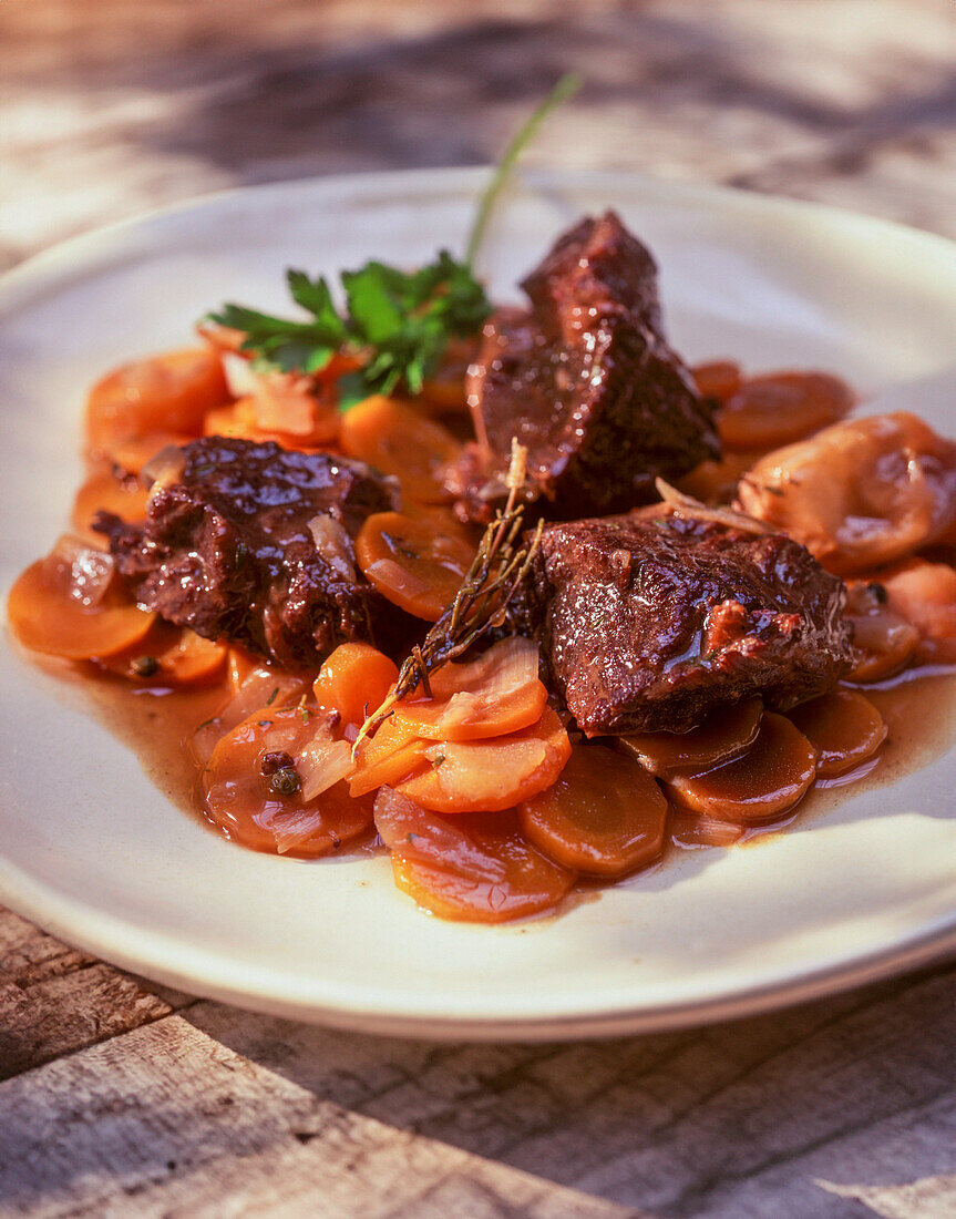 Boeuf aux carottes - Französisches Rindfleischragout mit Möhren