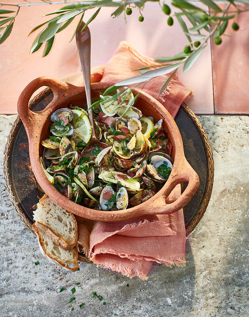 Vongole im Sherry-Chili-Sud