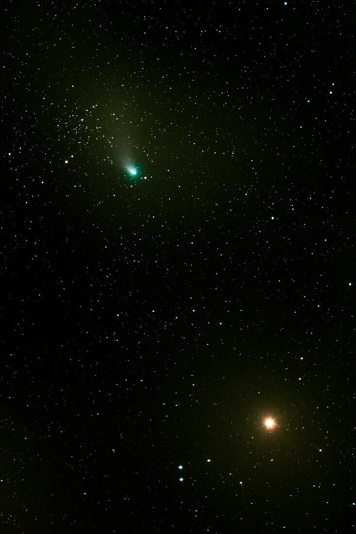 Comet C/2022 E3 (ZTF) and Mars, February 2023