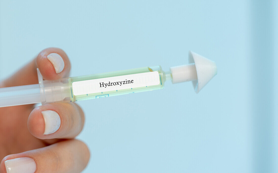 Hydroxyzine intranasal medication, conceptual image