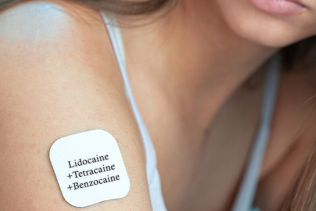 Lidocaine and tetracaine and benzocaine patch, conceptual image