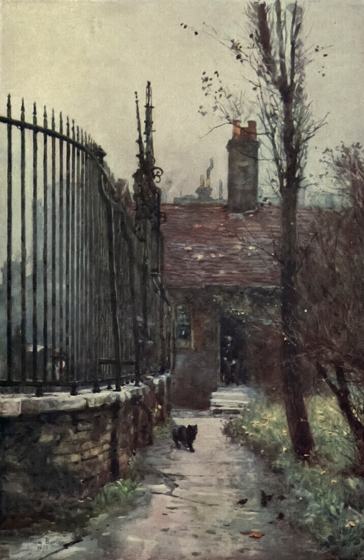 Entrance Gate To Emanuel Hospital, Westminster, illustration