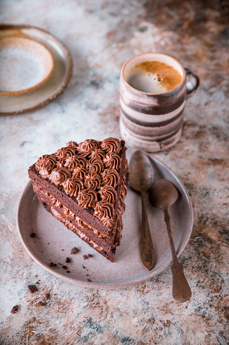 Schokoladencremetorte zum Kaffee