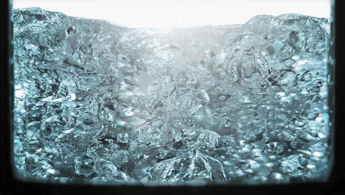 Close-up of bubbling boiling water