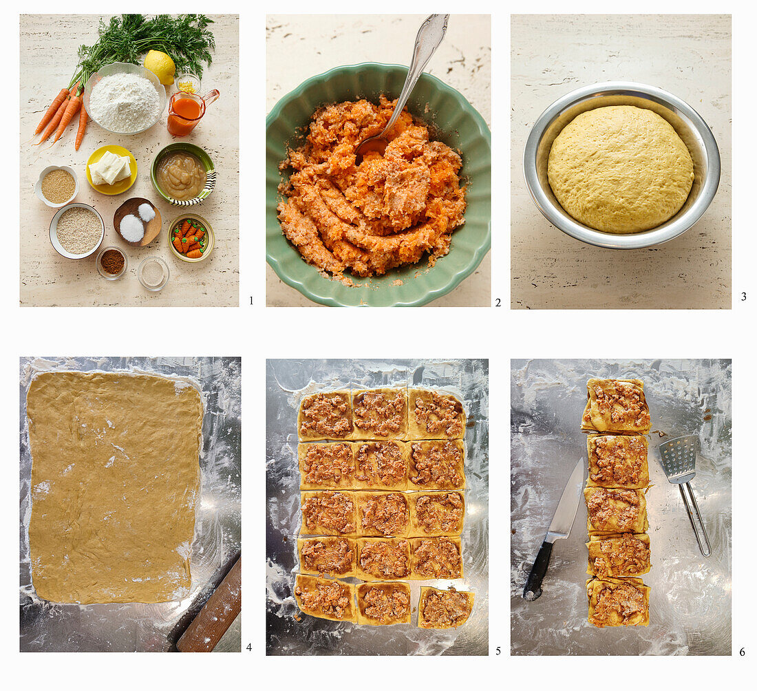 Prepare carrot tart pull-apart cake