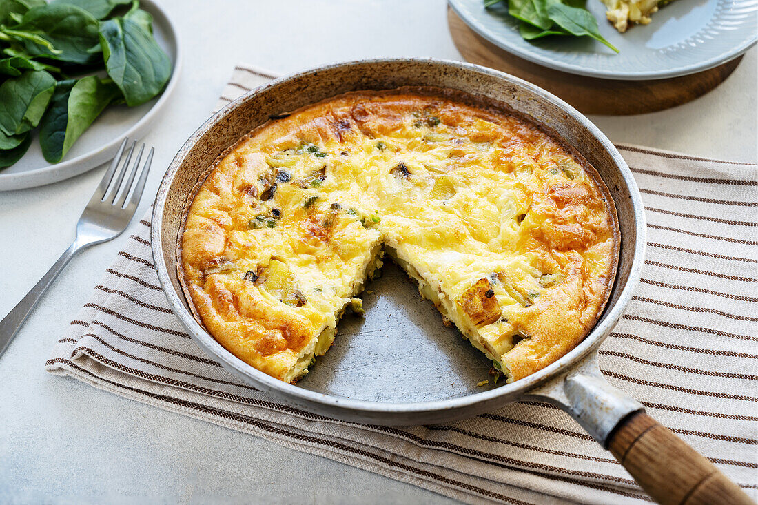 Frittata with spinach