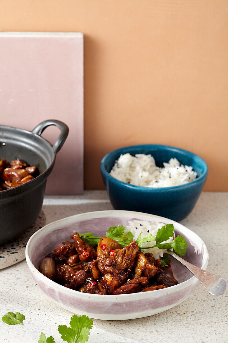 Vietnamese aniseed-caramel chicken with chilli