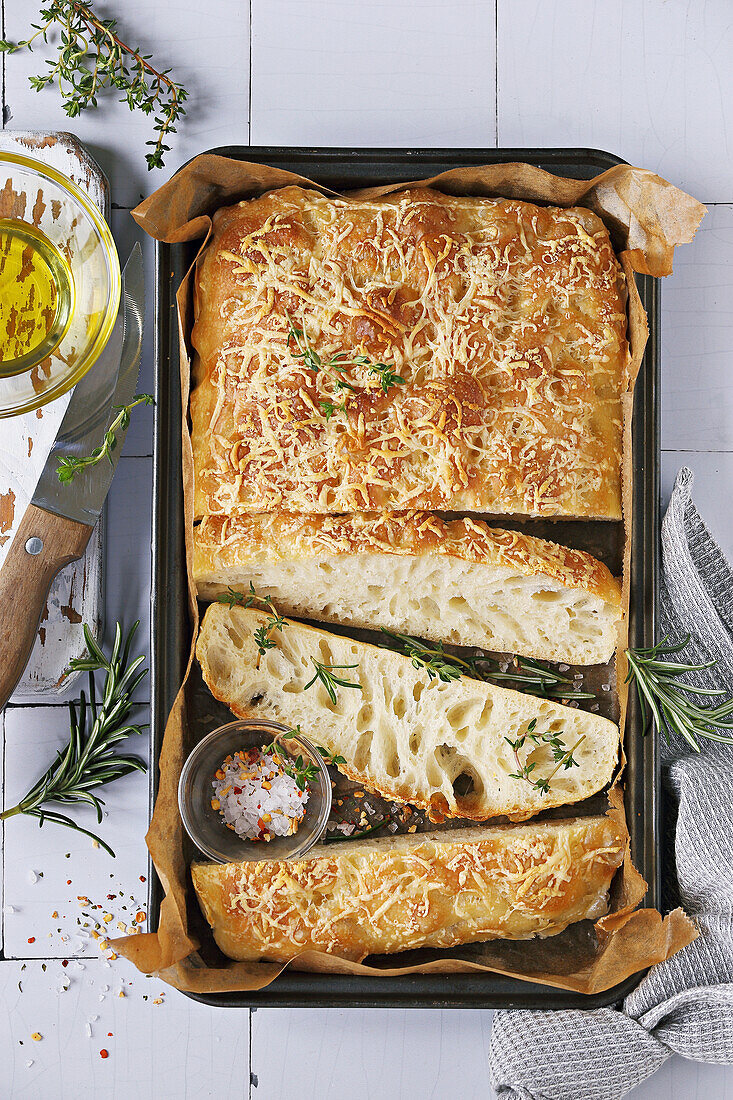 Focaccia mit Käse