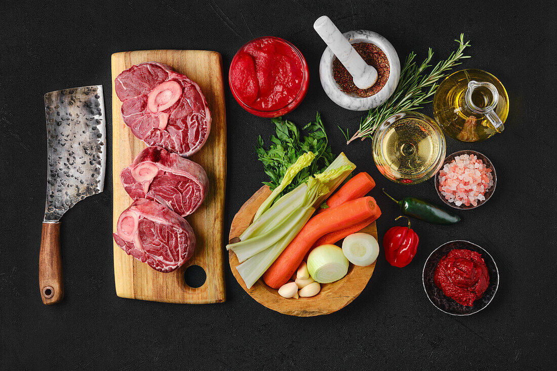 Ingredients for ossobuco