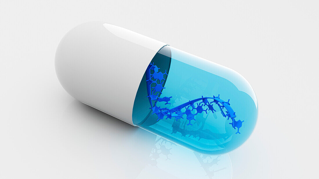 DNA therapy, conceptual illustration