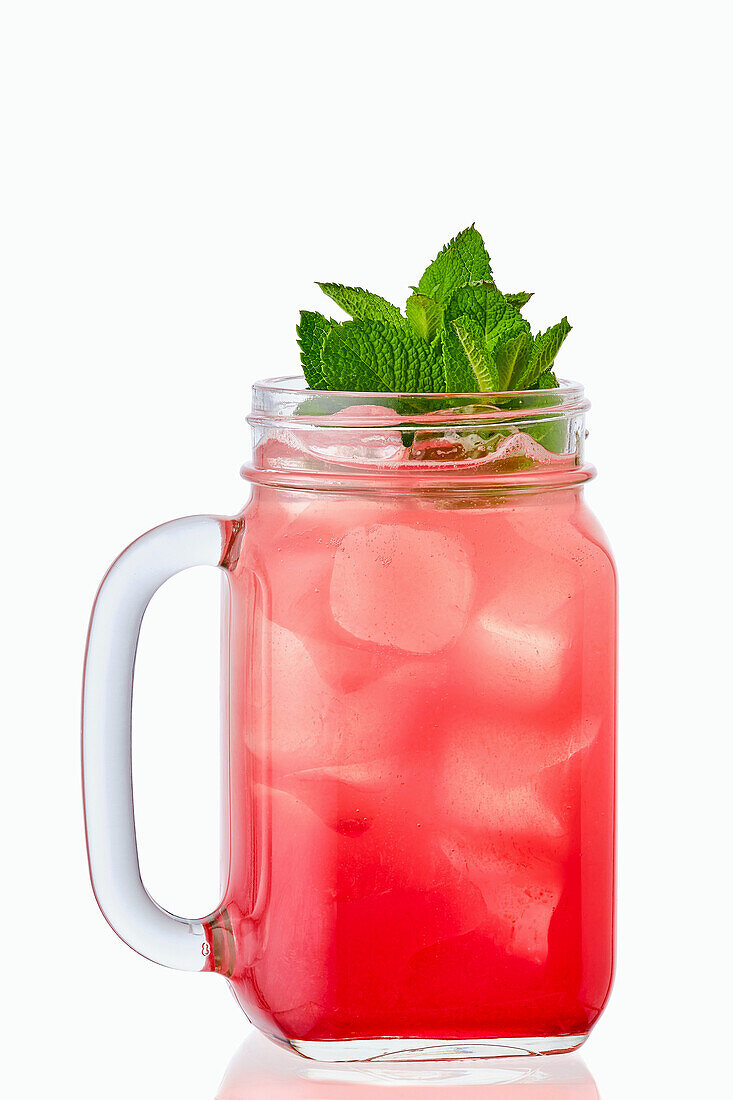 Strawberry lemonade with mint