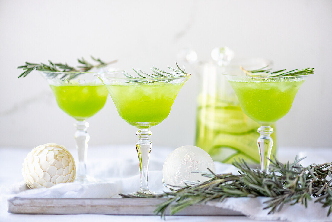 Cucumber cocktail with rosemary