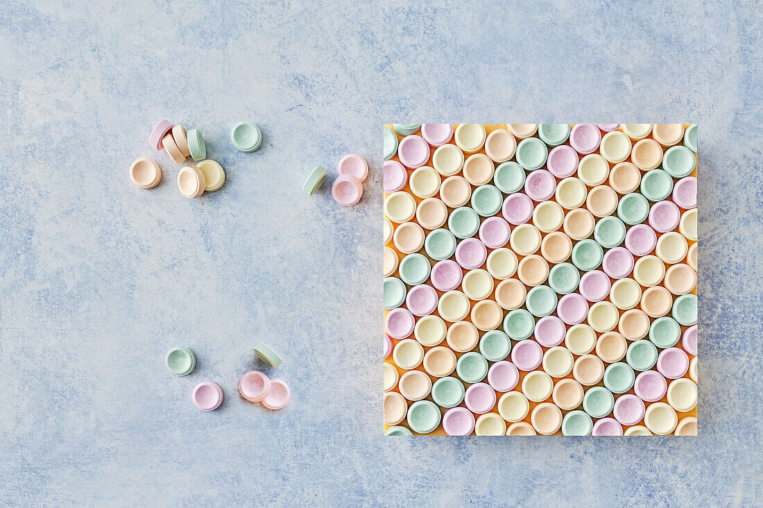 Käsekuchen mit Brausebonbons