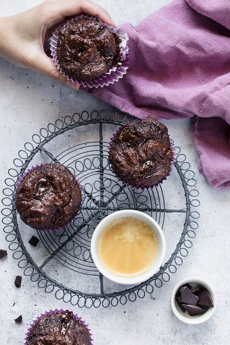 Schokoladen-Protein-Muffins