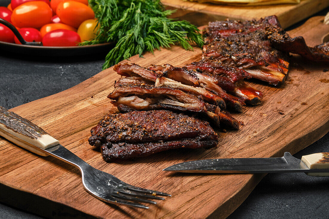 Grilled lamb ribs