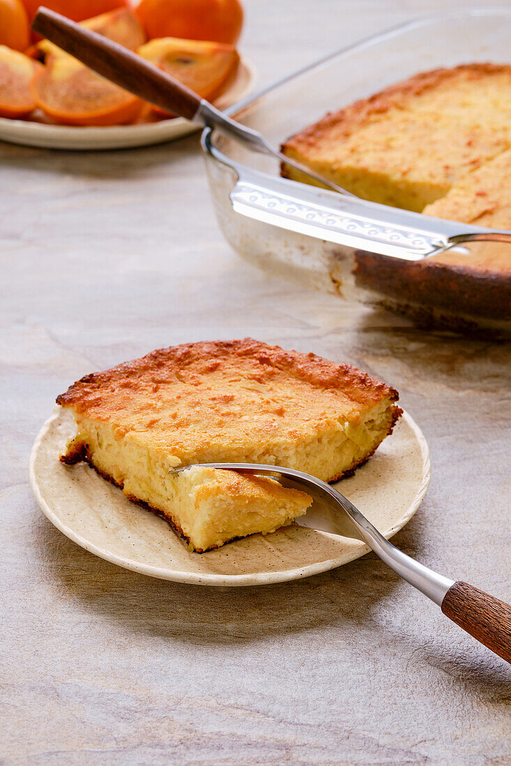 Persimmon cheesecake