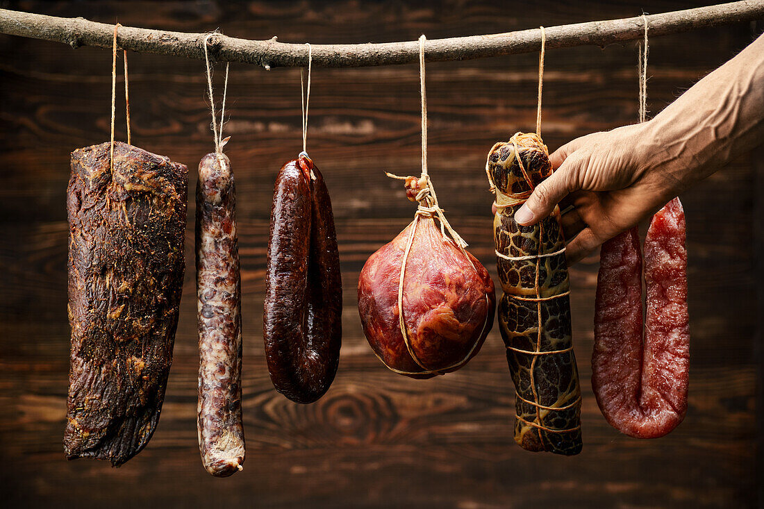 Smoked, air-dried meats and sausages