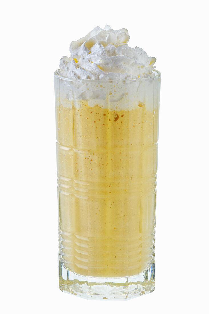 Pineapple milkshake with whipped cream