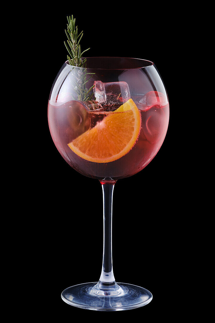 Sangria with orange and rosemary