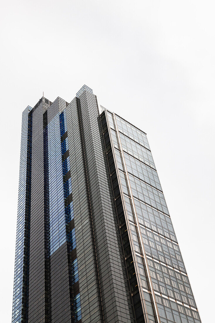 Low angle view of Salesforce Tower, 110 Bishopsgate, also know as Heron Tower, London, England, UK