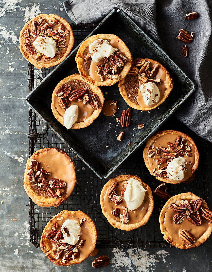 Caramel Pecan Pies