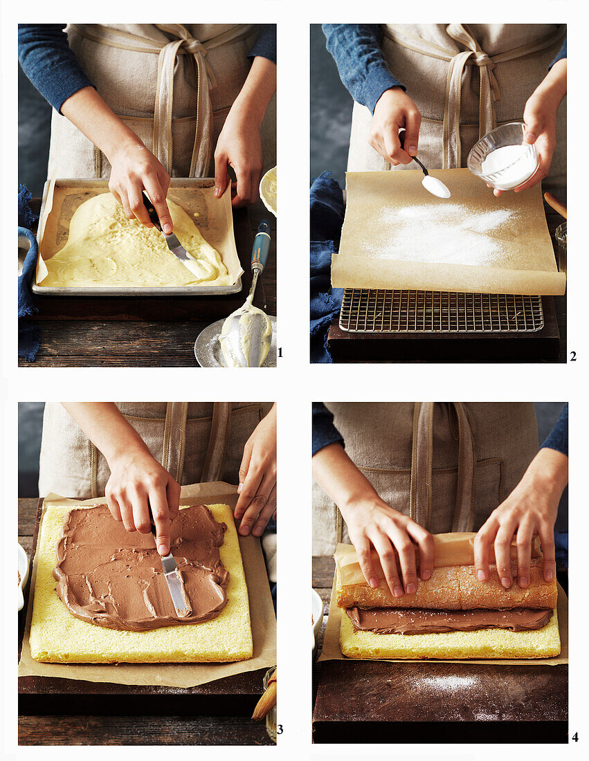 Preparing Buche de Noel