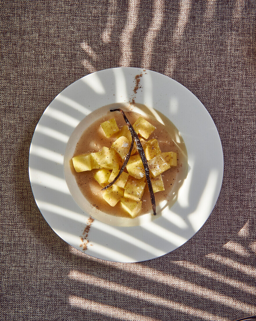 Süßkartoffel-Dessert mit Vanille von den Seychellen