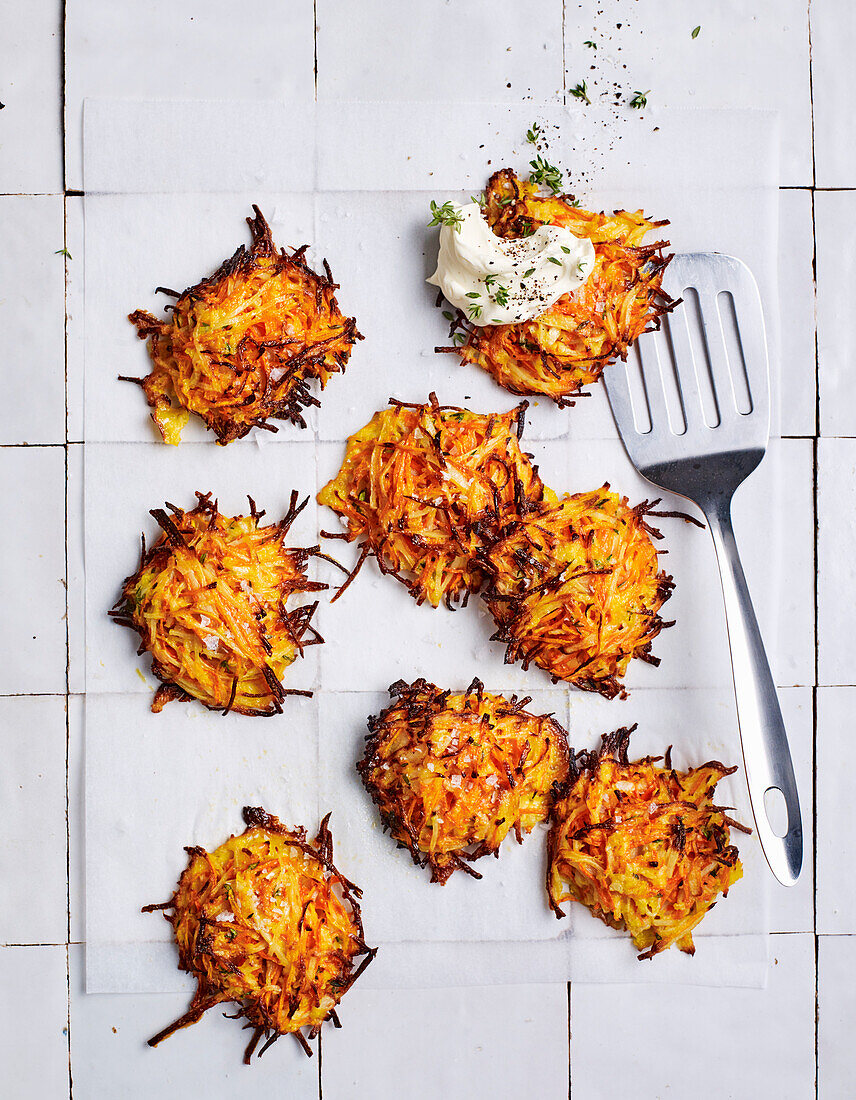 Parmesan-Karotten-Rösti mit Thymian