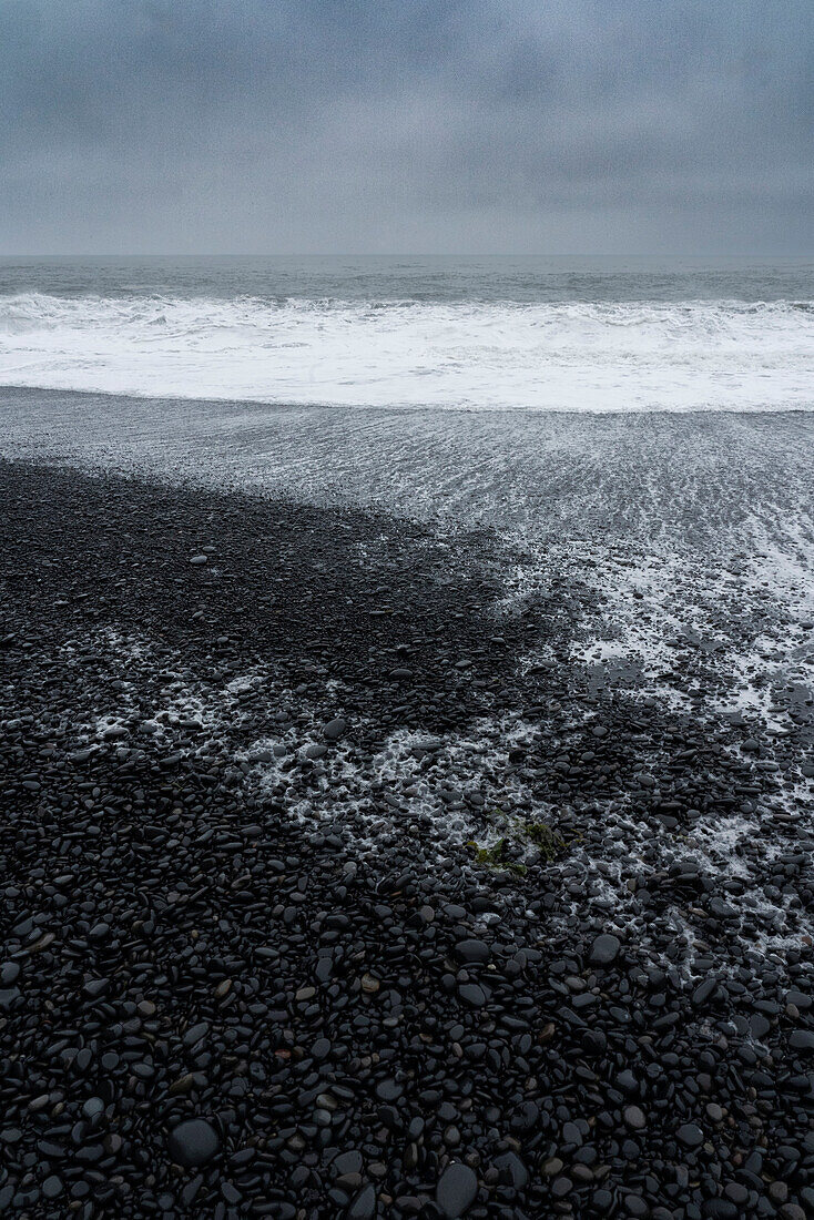 Iceland. Black beaches of Reynisfjara, Ring Road.