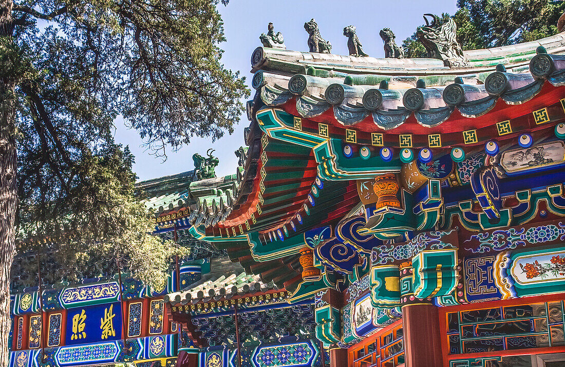 Beihai Park Temple buildings, Beijing, China