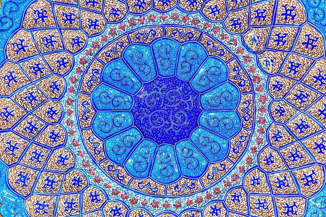 Blauer Tonteller, Madaba, Jordanien.