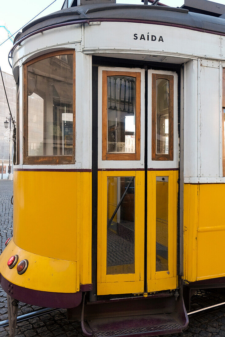 Lisbon, Portugal. One of the many famous trams in Lisbon