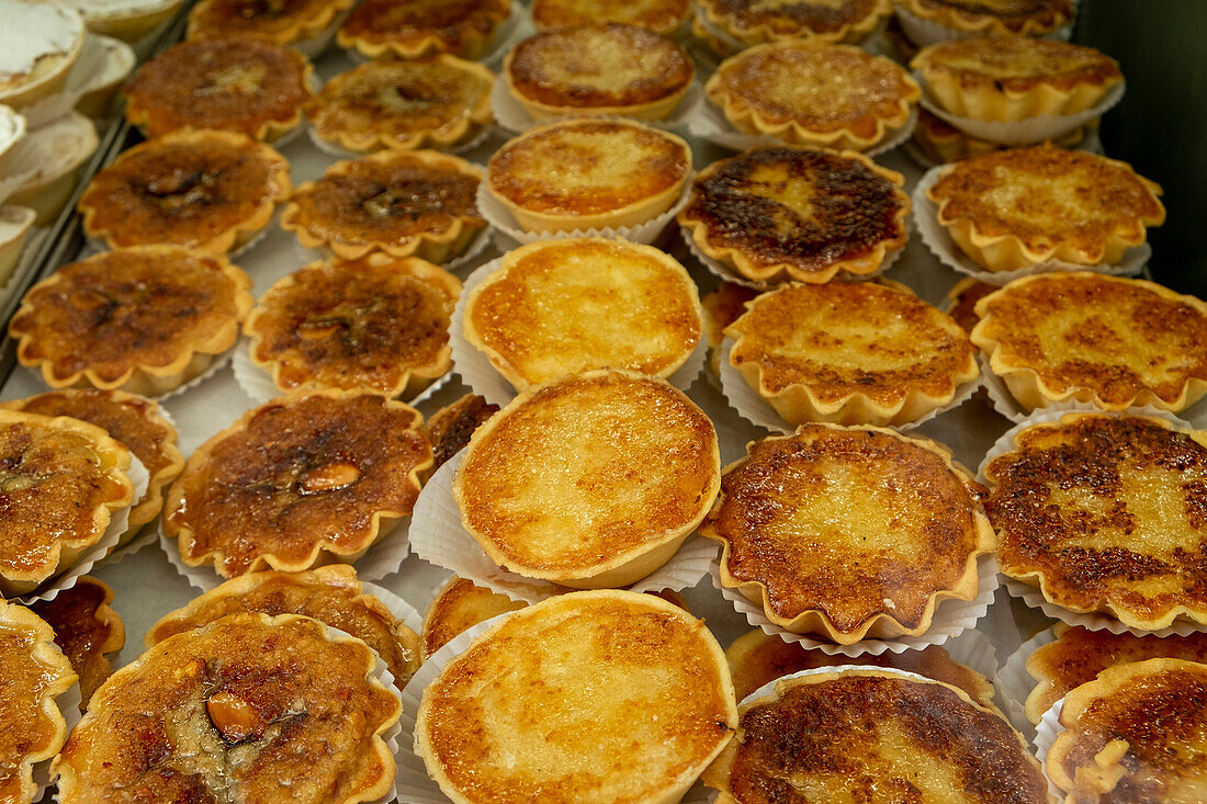 Lisbon, Portugal. Traditional Portuguese pastries. Nata's are the national dessert.