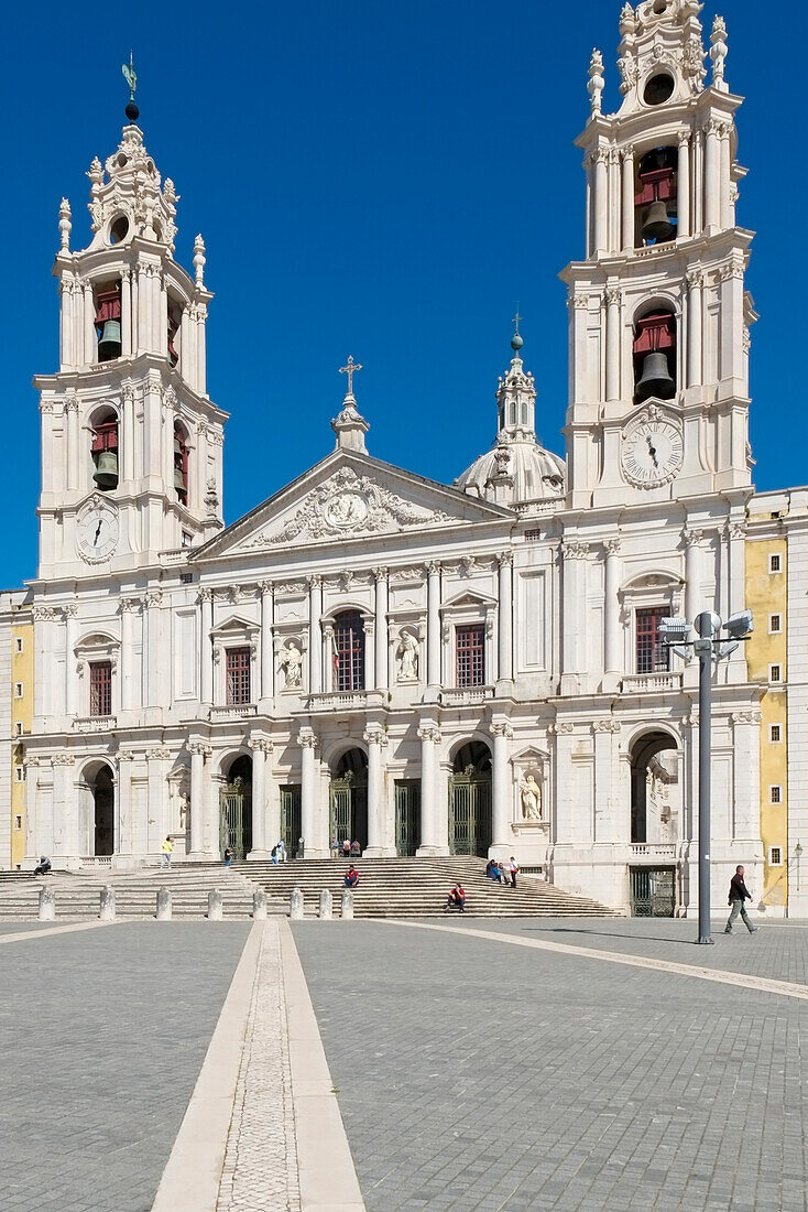 Marfa, Portugal. A monumental Baroque and Neoclassical palace-monastery. Construction began in 1717 under King John V of Portugal and was completed in 1755.