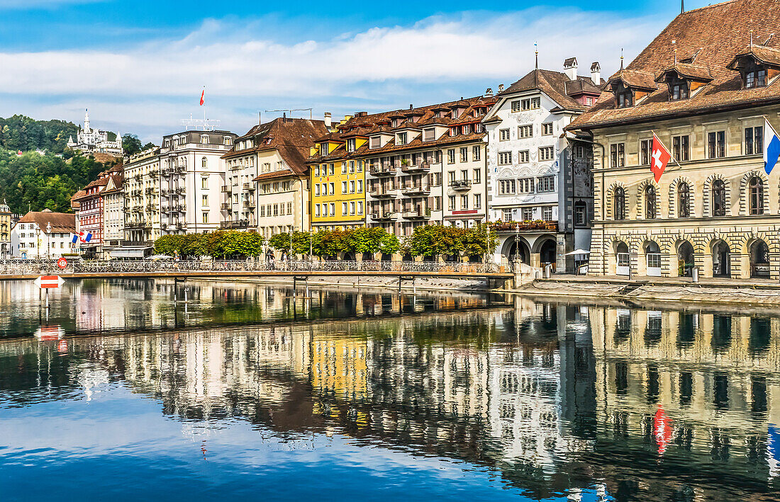 Bunte Gebäude, Luzern, Schweiz.