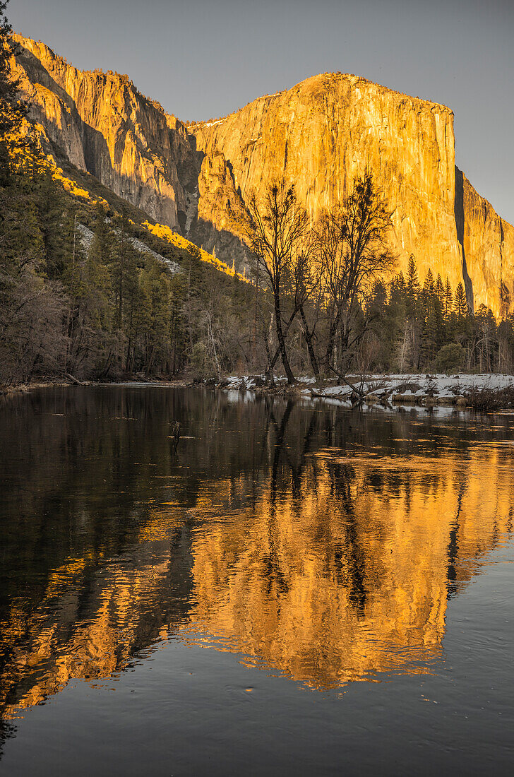 El Capitan Spiegelung, Yosemite, Kalifornien