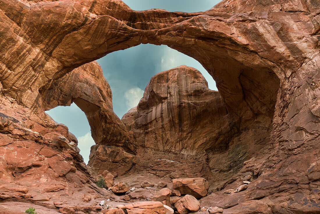 Double Arch. Arches National Park. Utah, USA.