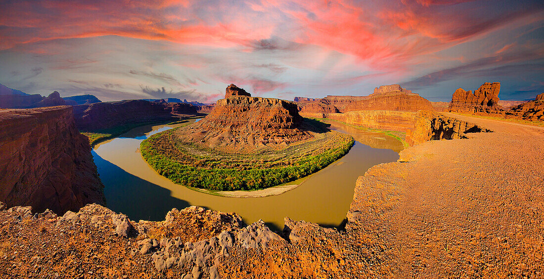 Goose Neck an der Shafer Road. Utah, USA.