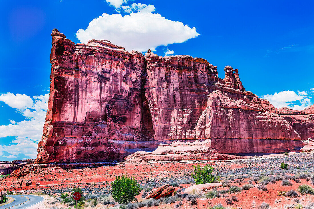 Tower of Babel Rock Formation, Arches National Park, Moab, Utah, USA.