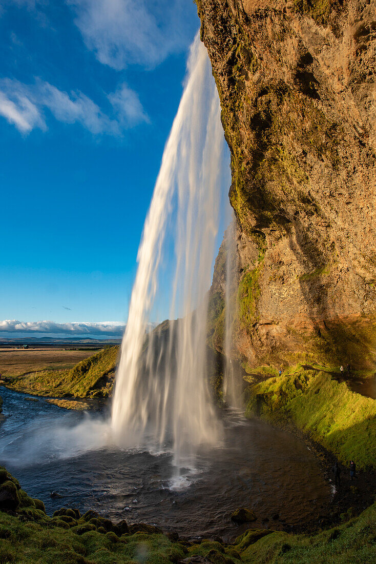 Seljalandsfoss Waterfall is a tourist icon in southern Iceland.