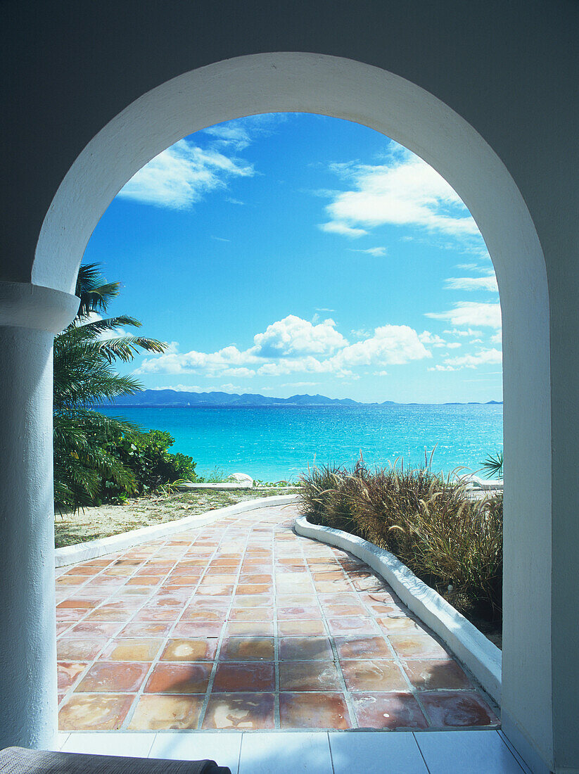 Archway And Path With View Of Sea