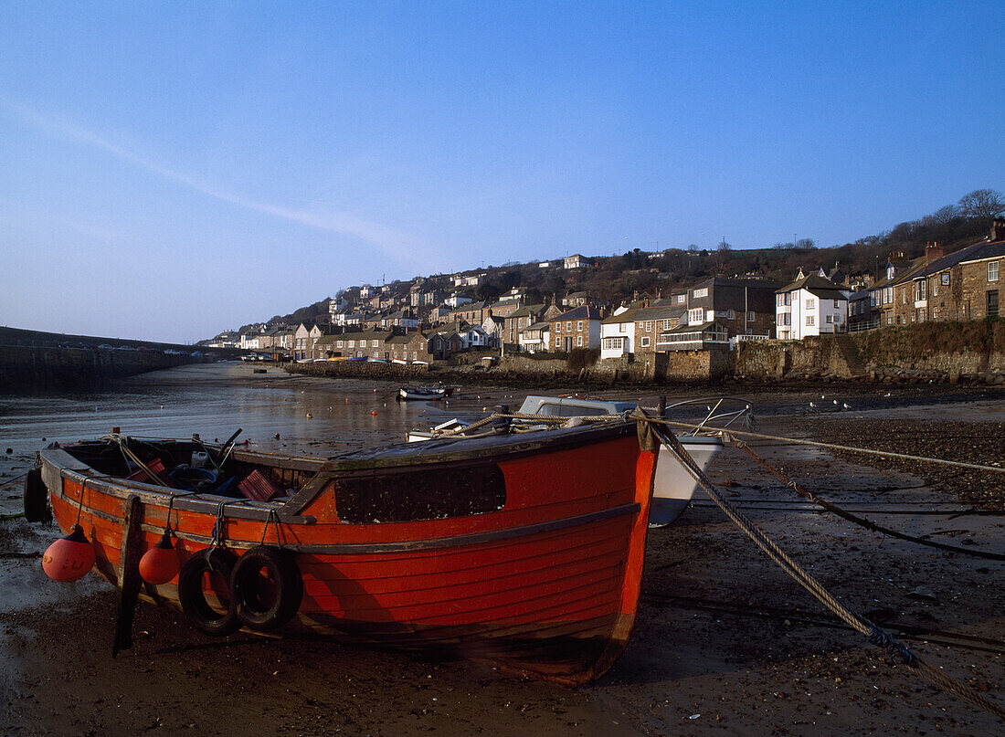 View Of Mousehole Harbor At Low-Tide
